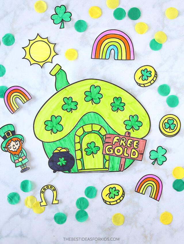 Free Gold Leprechaun House Craft