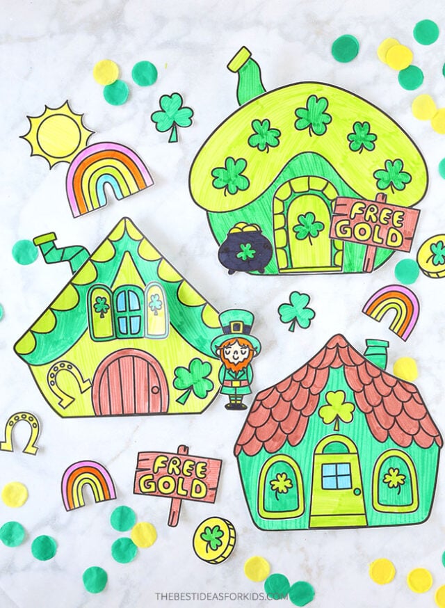 Free Printable Build a Leprechaun House