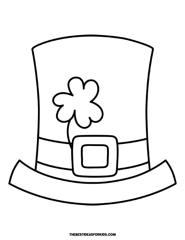 Leprechaun Hat to Color Template