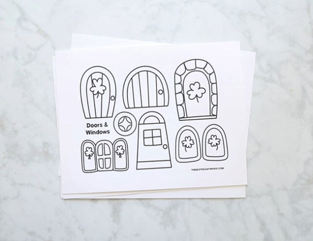 Printable Sheets for Build a Leprechaun House