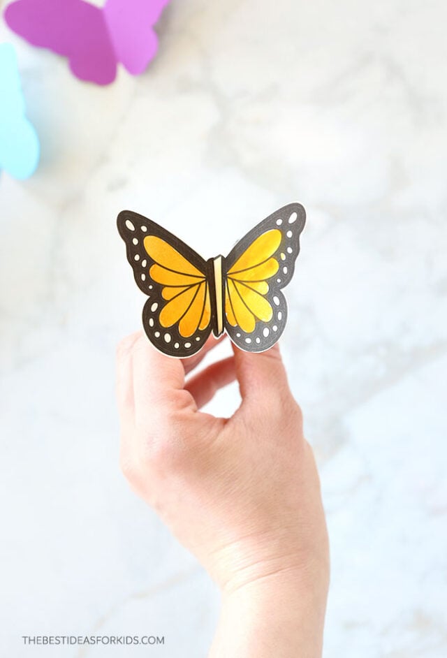 Butterfly Bookmark 3D Template