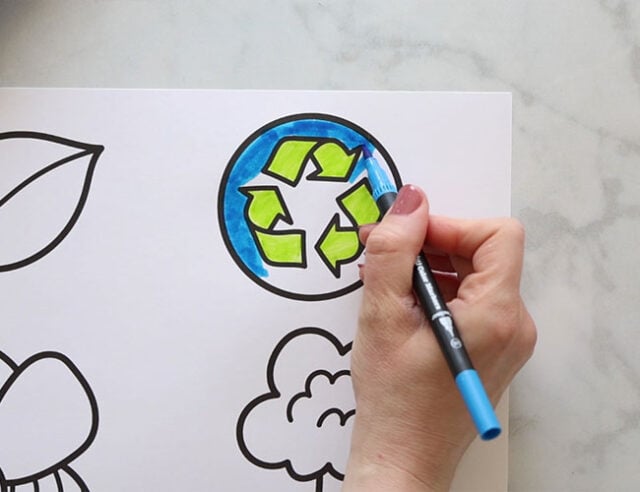 Color Templates for Earth Day Wreath