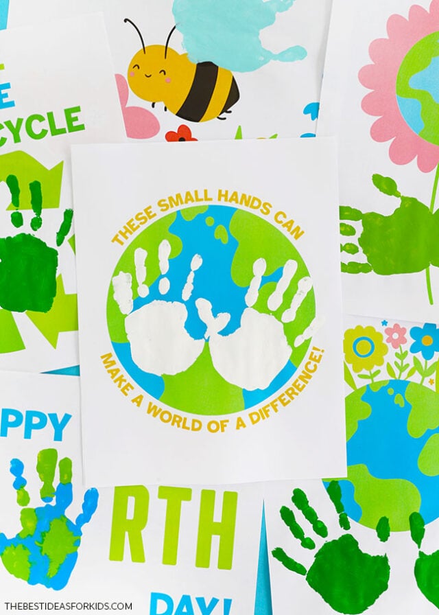 Earth Day Free Printable Handprint Art
