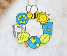 Earth Day Paper Plate Wreath