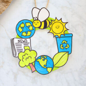 Earth Day Paper Plate Wreath