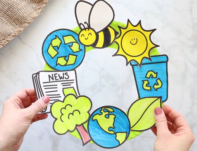 Earth Day Printable Wreath