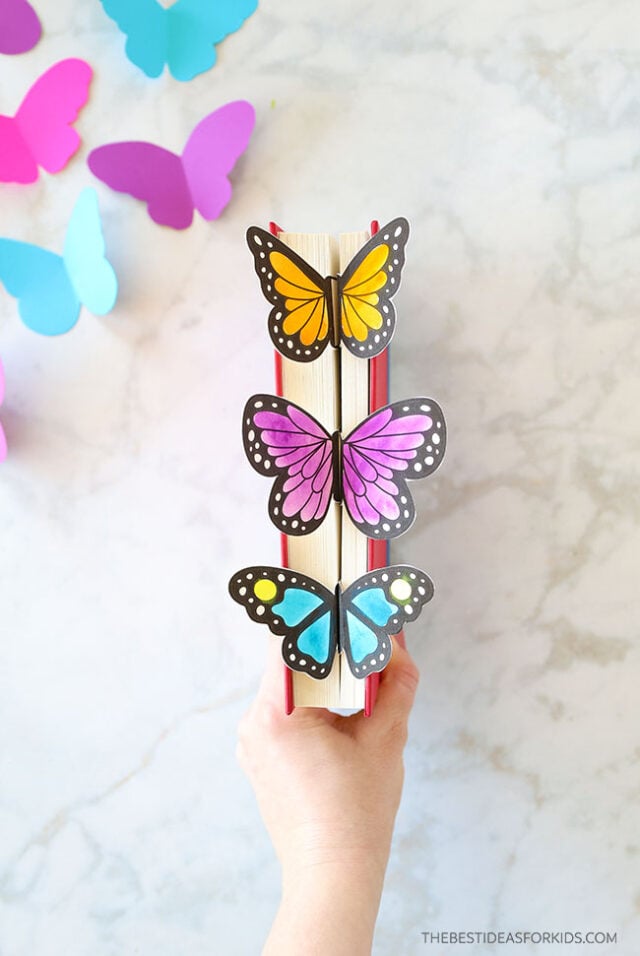 Free Printable 3D Butterfly Bookmark