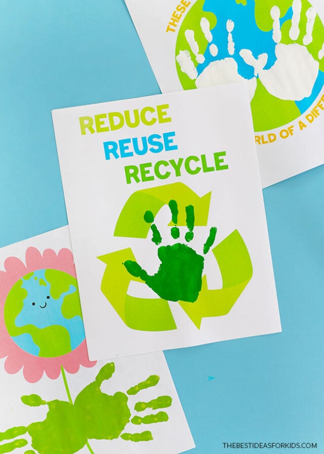 Free Printable Earth Day Handprint Art