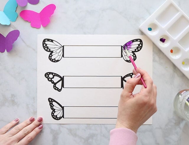 Paint Butterfly Bookmarks