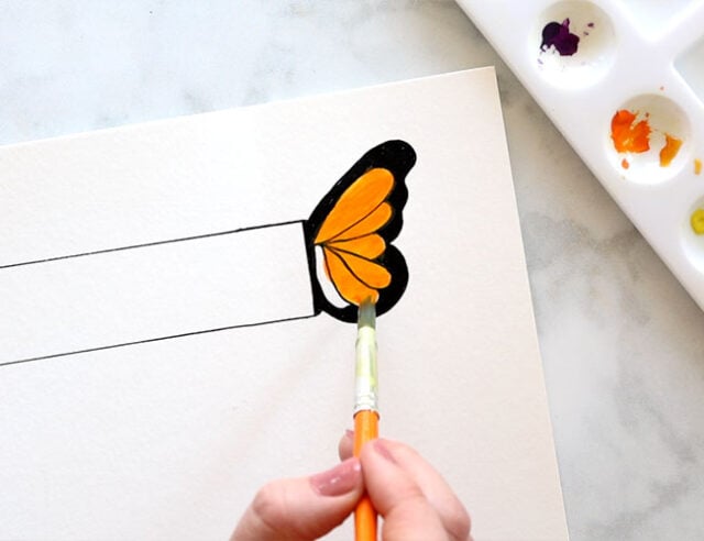 Paint Butterfly with Watercolors