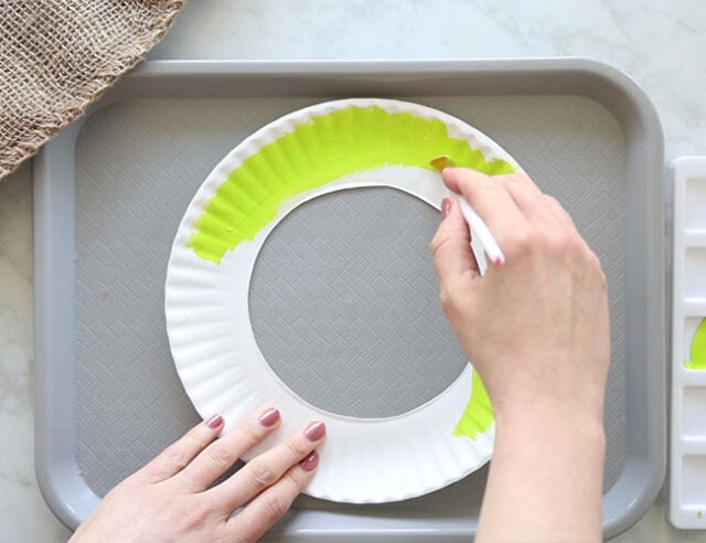 Paint Paper Plate Green