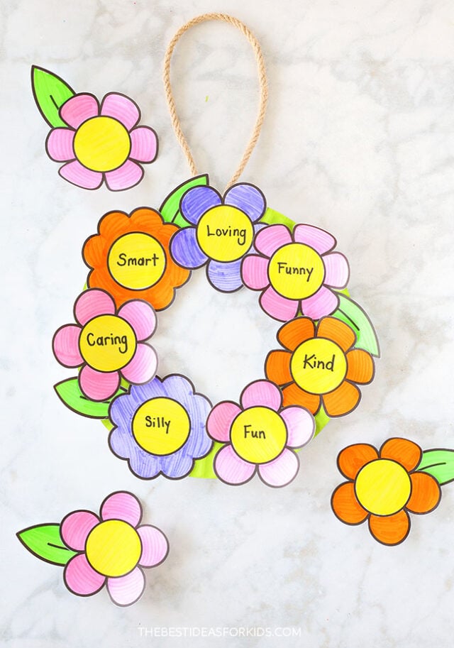Free Printable Mothers Day Wreath