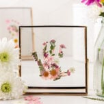 Pressed Flower Handprint Keepsake