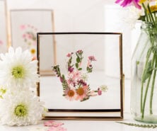Pressed Flower Handprint Keepsake