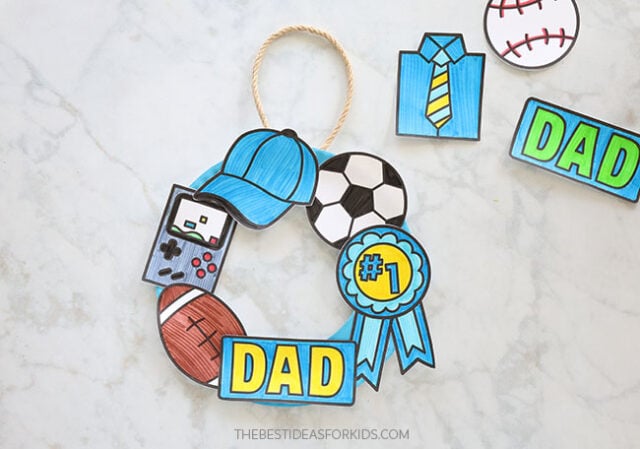 Add twine to Father's Day Paper Plate