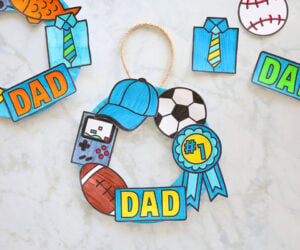 Father's Day Paper Plate Wreath