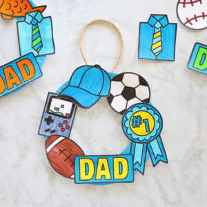 Father's Day Paper Plate Wreath