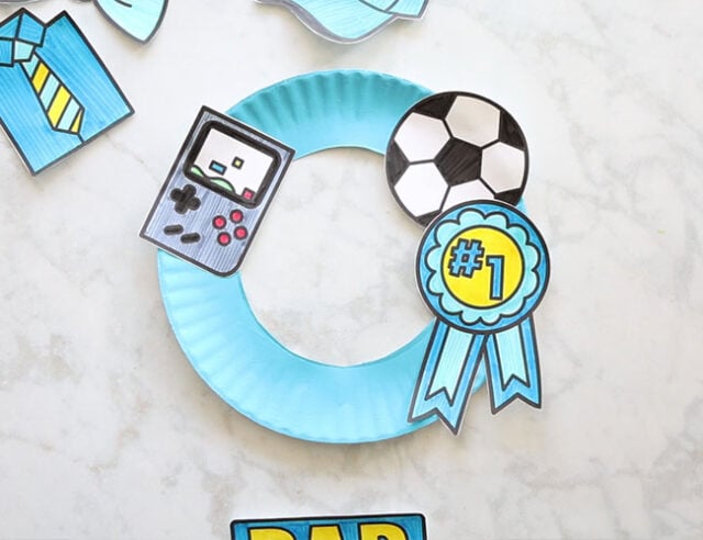 Glue Templates to Paper Plate