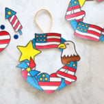 4th of July Paper Plate Wreath