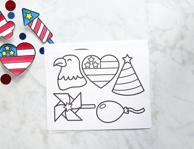 4th of July wreath templates