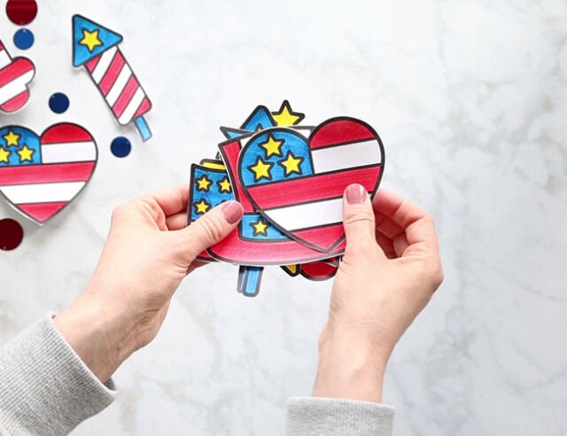 Colored 4th of July templates