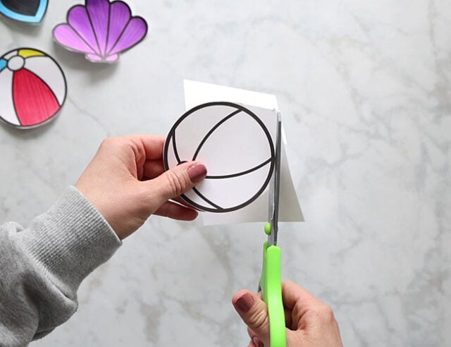 Cut out summer wreath templates
