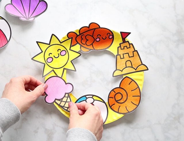 Glue Summer Templates On