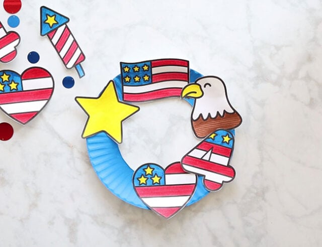 Glue Templates to Paper Plate