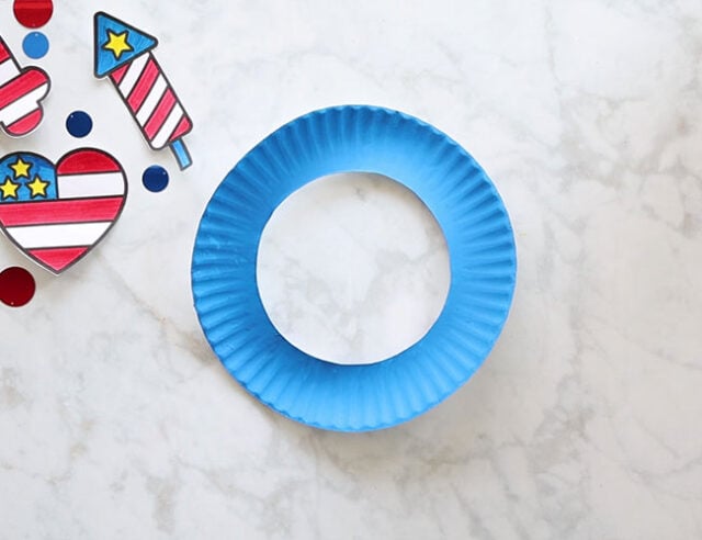 Paint Paper Plate Blue