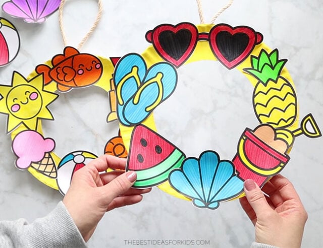 Printable Summer Paper Plate Craft