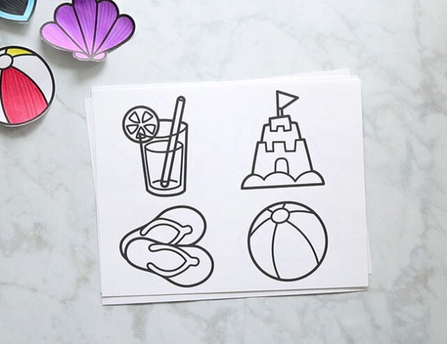 Printable templates for summer wreath