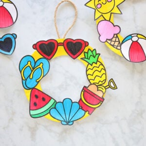 Summer Papaer Plate Wreath