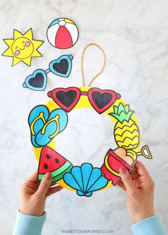 Summer Printable Craft Wreath
