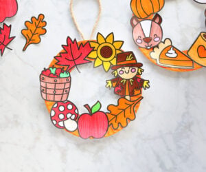 Fall Paper Plate Wreath