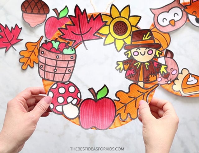 Fall Printable Wreath Activity