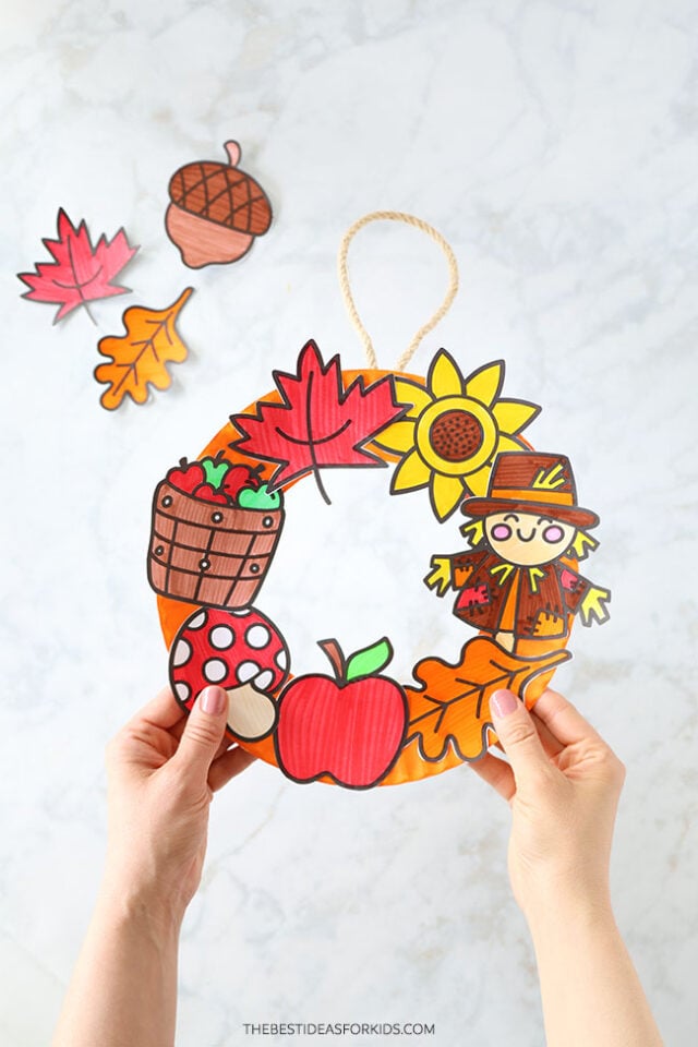 Fall Wreath Craft for Kids