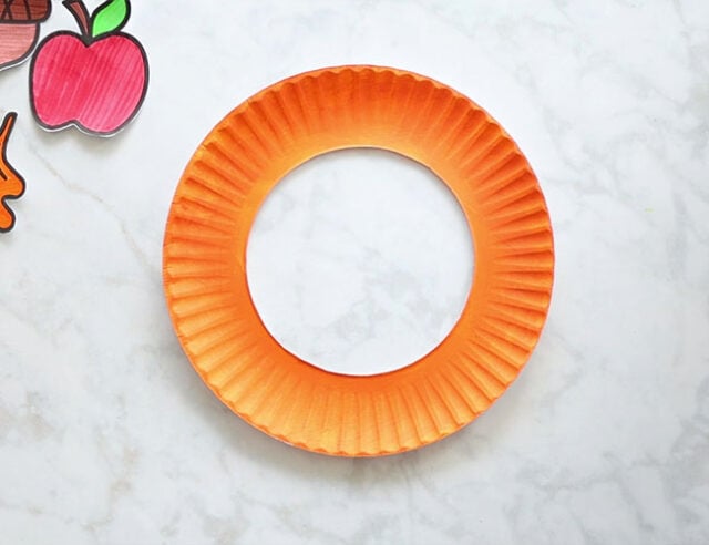 Paint Paper Plate Orange