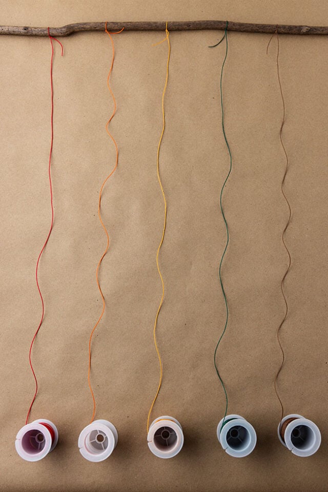 Attach string to stick