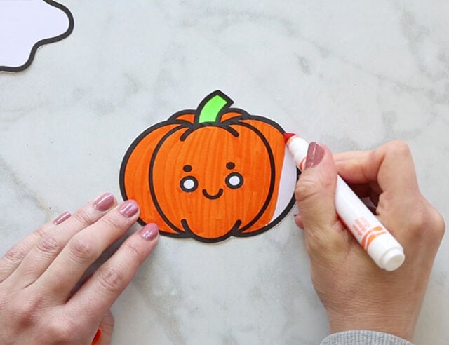 Color templates for Halloween wreath