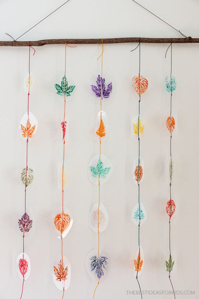 Leaf Suncatcher Mobile Craft