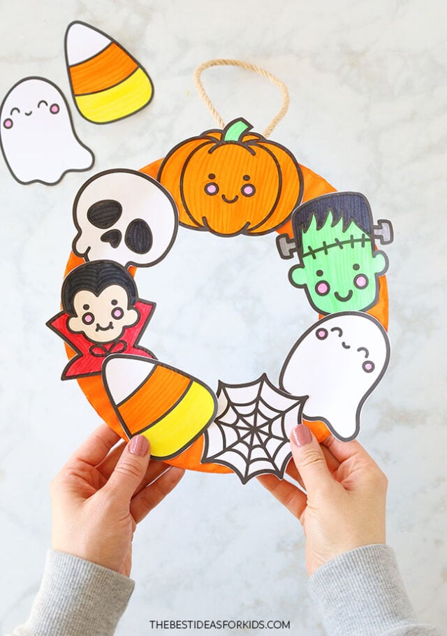 Printable Paper Plate Halloween Craft